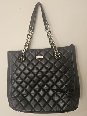 kate spade Black Quilted Leather Chain-Handle Tote
